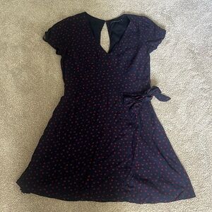 Abercrombie Navy Blue V-Neck Tied Dress, Size S